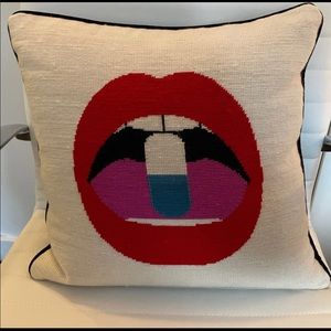 Jonathan Adler Needlepoint Throw Pillow-Pill Dose